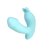 Беспроводной клиторально-вагинальный стимулятор бирюзовый (перезаряжаемый) (Цвет: бирюзовый)