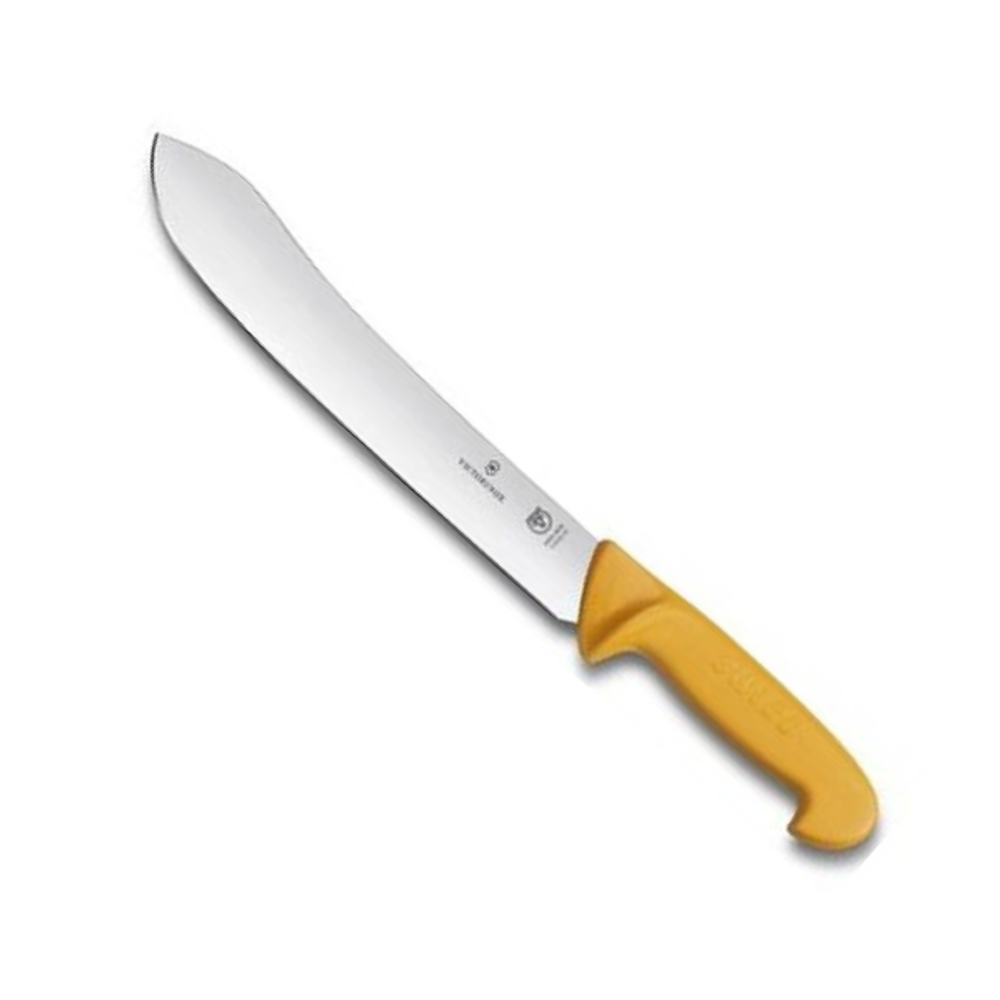 Нож Victorinox разделочный для мяса, лезвие 25 см прямое, желтый