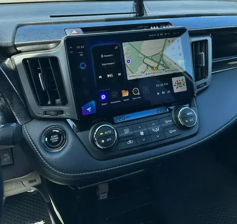 Магнитола для Toyota RAV4 XA40 2012-2019 - Redpower 85017B (рамка черная) PRO/PROmax ТОП звук, 2K QLED, Android 14, CarPlay, 4G SIM-слот