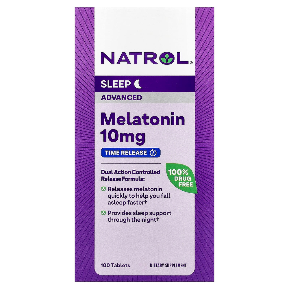 Natrol, мелатонин, улучшенный, 100 таблеток