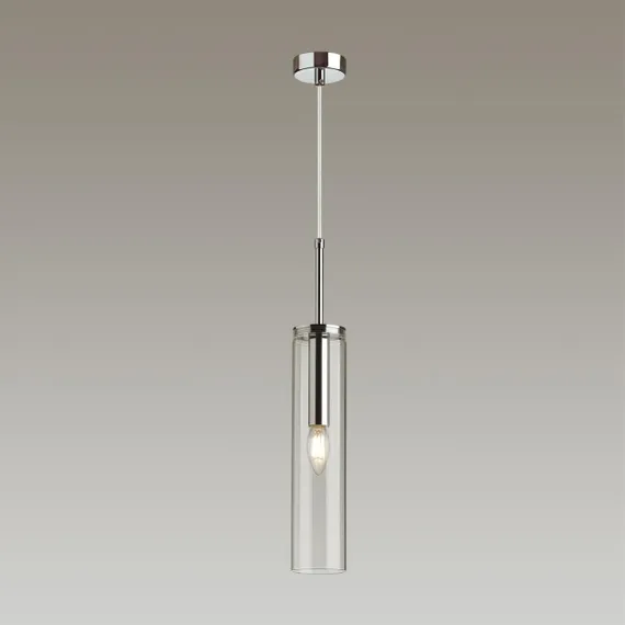 4695/1 PENDANT ODL20 000 хром/прозрачный Подвес E14 1*40W KLUM