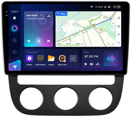 Магнитола для Volkswagen Jetta 5 2005-2010 (климат 1) - Teyes CC3-2K QLed Android 10, Быстрая, SIM-слот, CarPlay