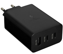 Сетевое зарядное устройство Samsung EP-T6530, USB-A + 2xUSB-C, черный