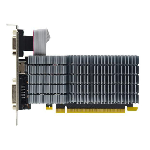 Видеокарта AFOX NVIDIA GeForce GT710, 1Гб GDDR3, 64 бита, LP, Retail, PCIe2.0, пассивная, 1-SLOT, 19Вт, VGA, HDMI, DVI (AF710-1024D3L5-V4)