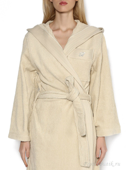 Элитный халат махровый Crociera песочный от Blumarine