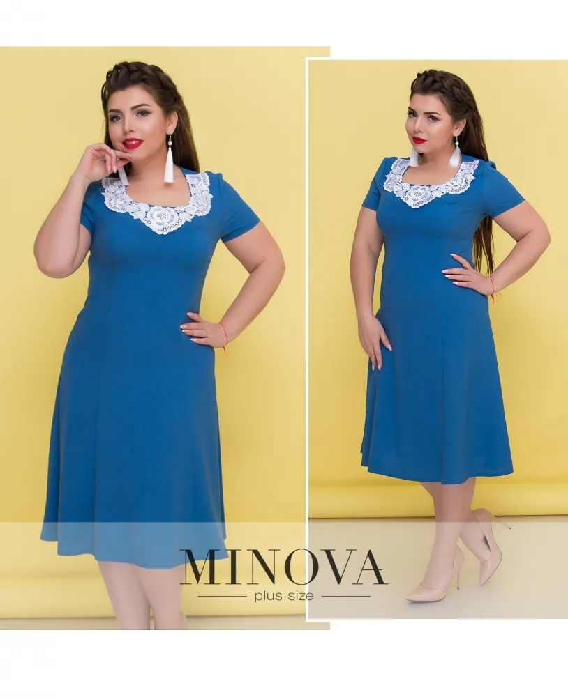 Платье 290-голубой Minova