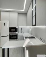 Белая кухня в потолок