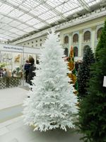 Искусственная ель «Изумрудная Белая» (Литая хвоя) 185 см / 1,85 м