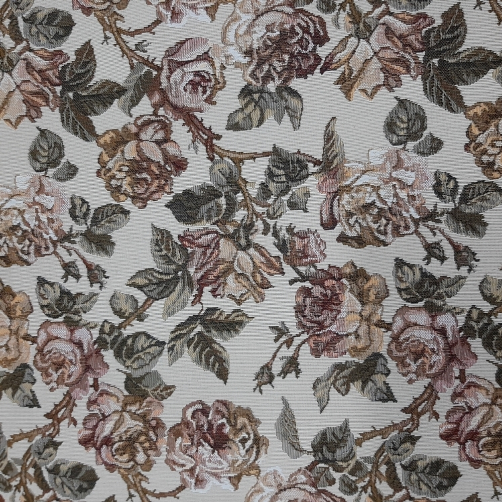 Мебельная ткань гобелен на отрез Старинные розы (160 см) - 1 м.