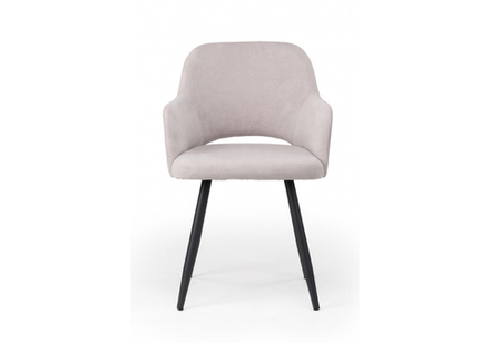 Стул на металлокаркасе Woodville Эолин светло-серый (glory 36), черный, ножки черные