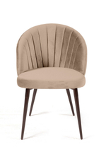 Стул Mont Blanc, бархат бежевый 5 / черный конус