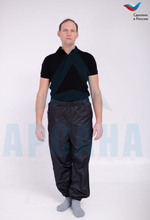 Брюки ортопедические межсезонные (до 0) с молниями по бокам. Размер 3XL (54-56). Цвет ЧЕРНЫЙ. Ткань ПЛАЩЕВКА + ФЛИС