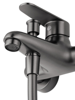 Смеситель для ванны с душевым гарнитуром WONZON & WOGHAND ALFA, Темный графит (WW-AE3201-BGG)