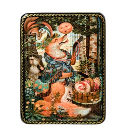 ШК-19/ 4-K Шкатулка в технике декупаж «Колобок» (10х8х3,5)