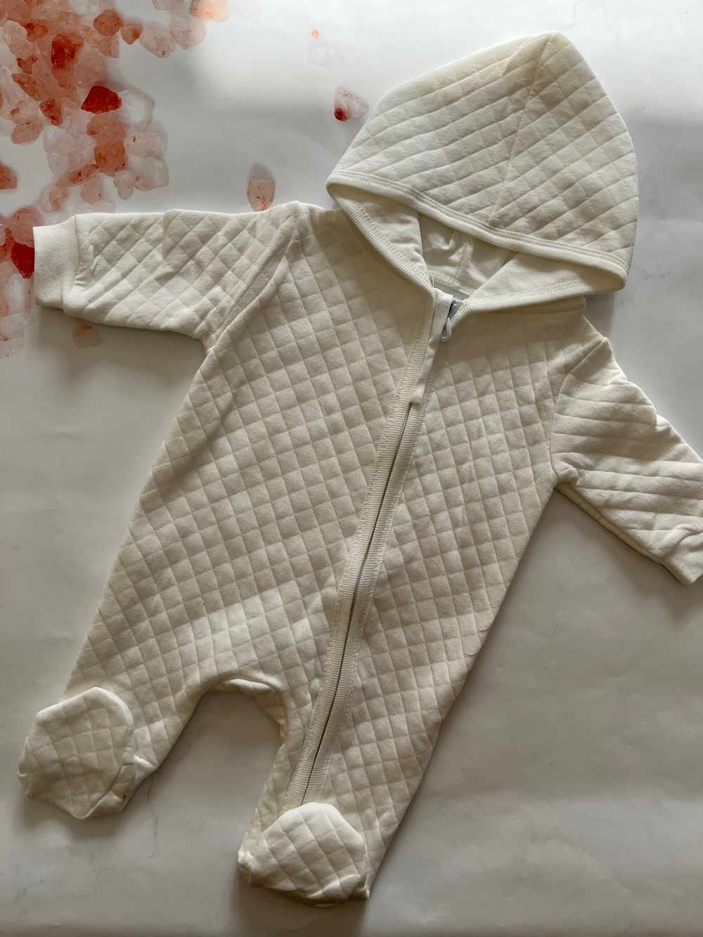 Одеяло-конверт для новорожденного "Jana-бант" белый (Одеяло-конверт, комбинезон, поясок)