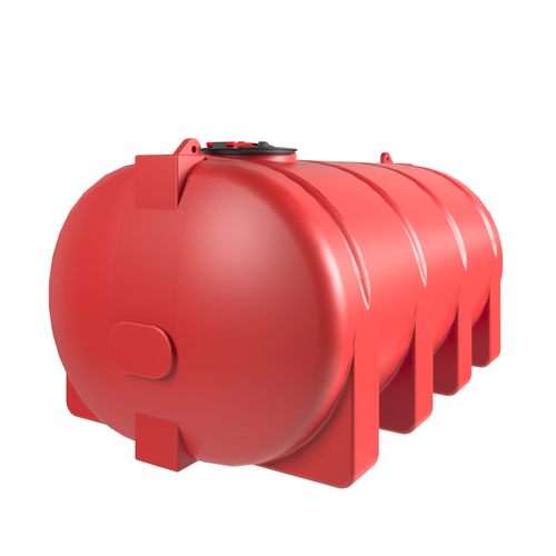Ёмкость горизонтальная 10000л усиленная для перевозки Политим 10000 л.(3660x2200x1880см;красный) - арт.560784