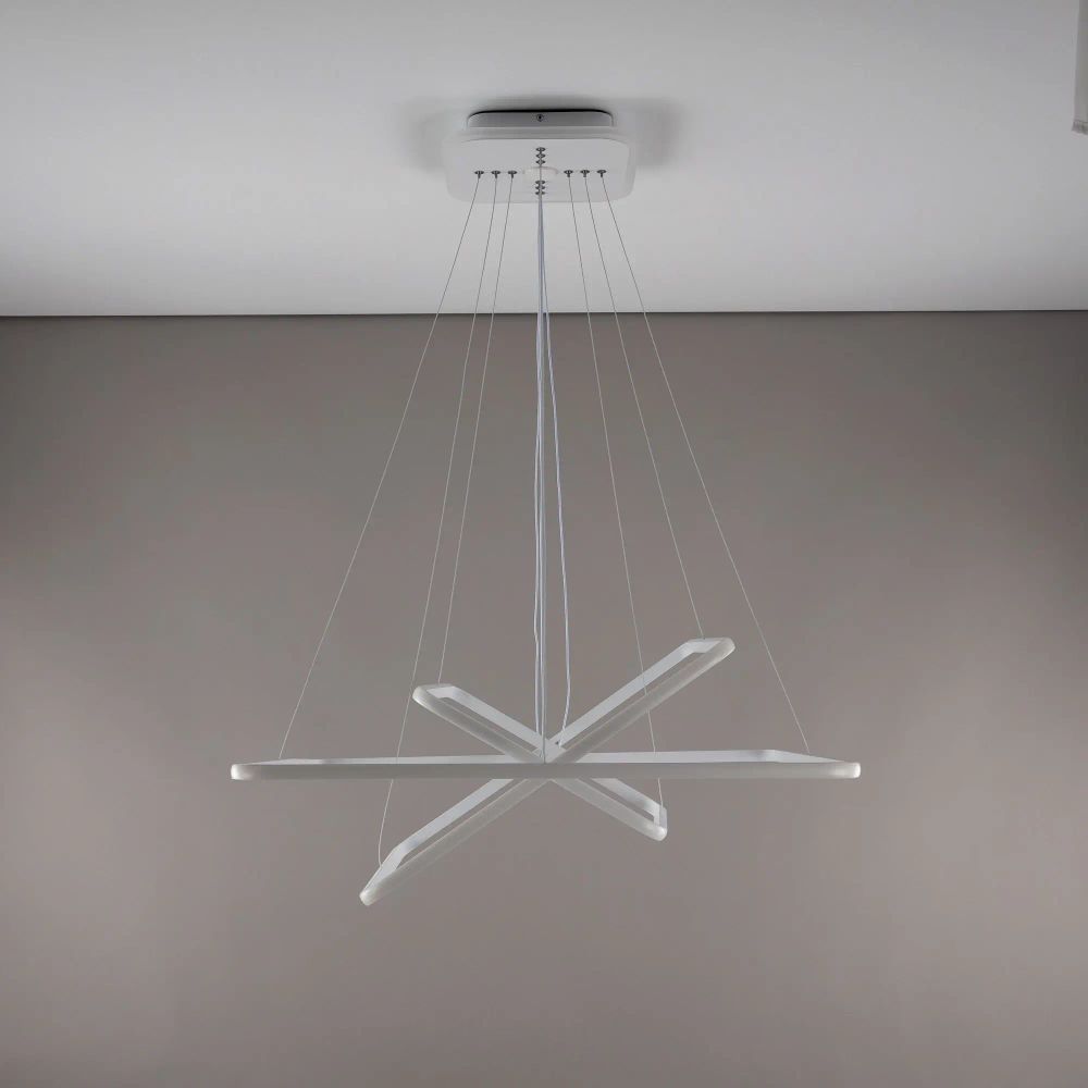 Citilux Неон Смарт CL731AK110E Умная подвесная люстра Белая