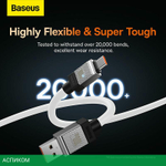 Кабель Baseus CoolPlay 2m White (CAKW000702)