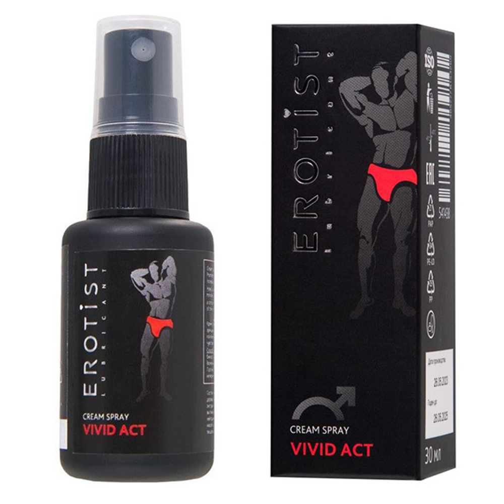 Возбуждающий крем-спрей для мужчин Erotist Lubricants Vivid Act 30мл