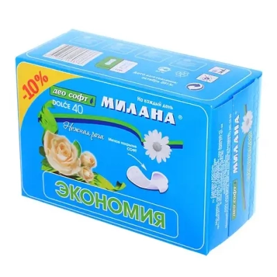 Прокладки ежедневные МИЛАНА Дольче софт део Эконом Нежная роза 40шт
