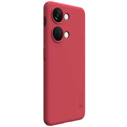 Тонкий жесткий чехол красного цвета (Bright Red) от Nillkin для OnePlus Ace 2V и Nord 3 5G, серия Super Frosted Shield