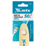 Кисть плоская "Евро" 2", искусственная щетина, деревянная ручка MTX 83071