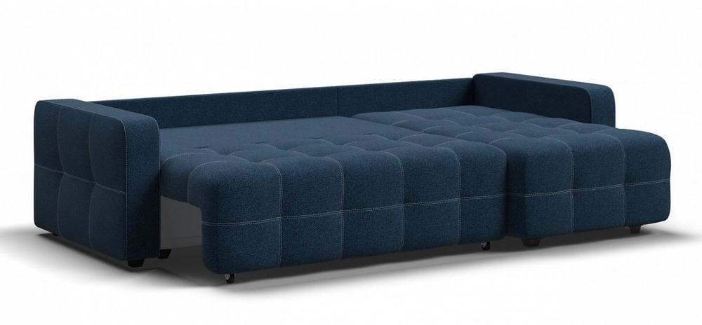 Угловой диван Денди Рогожка Мальмо синий