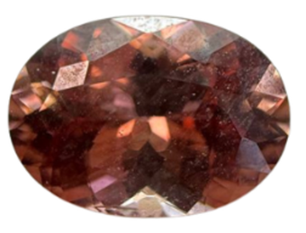 Циркон натуральный, огранка «овал» 12×8 мм