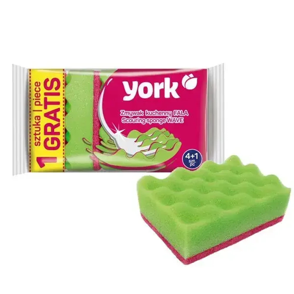 Губки YORK 5 шт. ВОЛНА