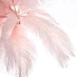 Фигура световая «Волшебное перо» 35 см 80 ламп LED на батарейках, 1 реж, USB питание, Розовый