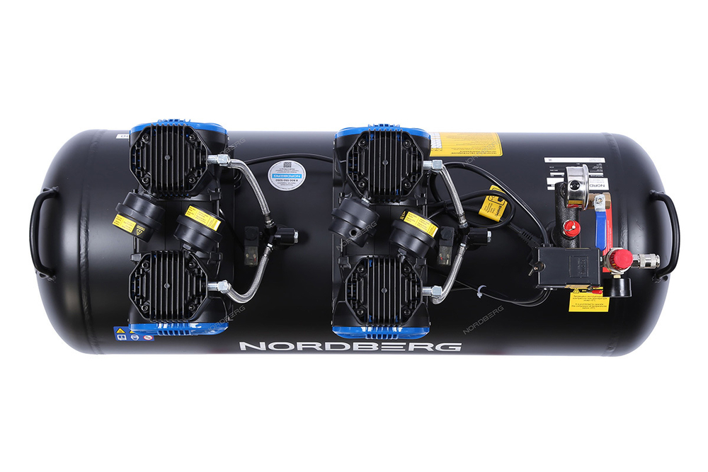 NORDBERG (NCEO120/500) Компрессор безмасляный 220 В, ресивер 125 л, 500 л/мин