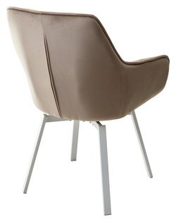 Стул MAVERICK 360 град. поворот. BLUVEL-40 BEIGE/ белый каркас, М-City