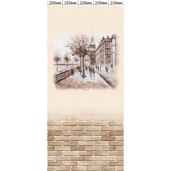 Панель ПВХ фотопечать 3D матовые Бульвар 2700х250 мм