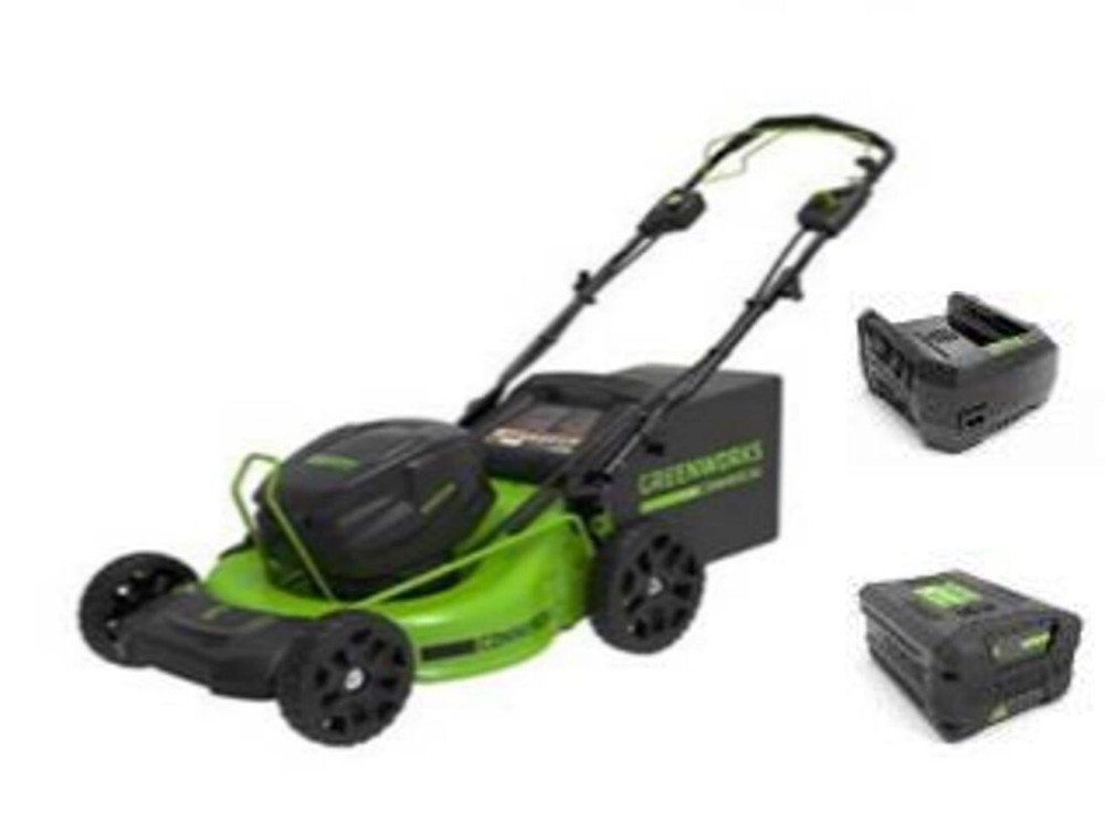 Газонокосилка самоходная, аккумуляторная Greenworks Арт. 2515907UB, 82V, 51 см, самоходная, бесщеточная, c 1хАКБ 5 Ач. и ЗУ