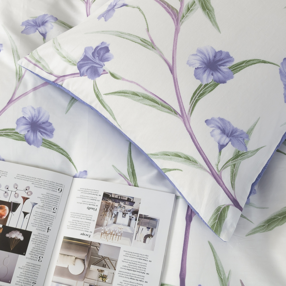 Комплект постельного белья Делюкс Сатин 100% хлопок на резинке LR604