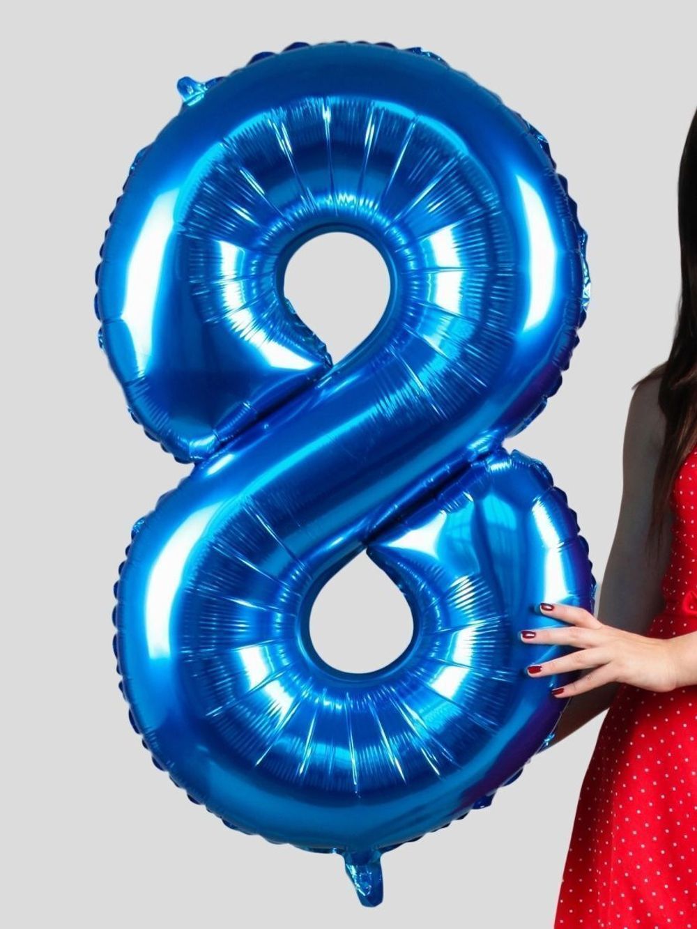 FM Шар 40" / 102 см "Цифра 8" Синий (БГ-60)  Изображение8
