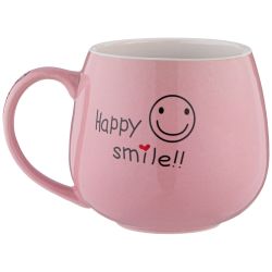 КРУЖКА КОЛЛЕКЦИЯ "ВЕСЕЛЫЙ СМАЙЛИК" 300 МЛ 9*8,2 СМ (КОР=48 ШТ.)