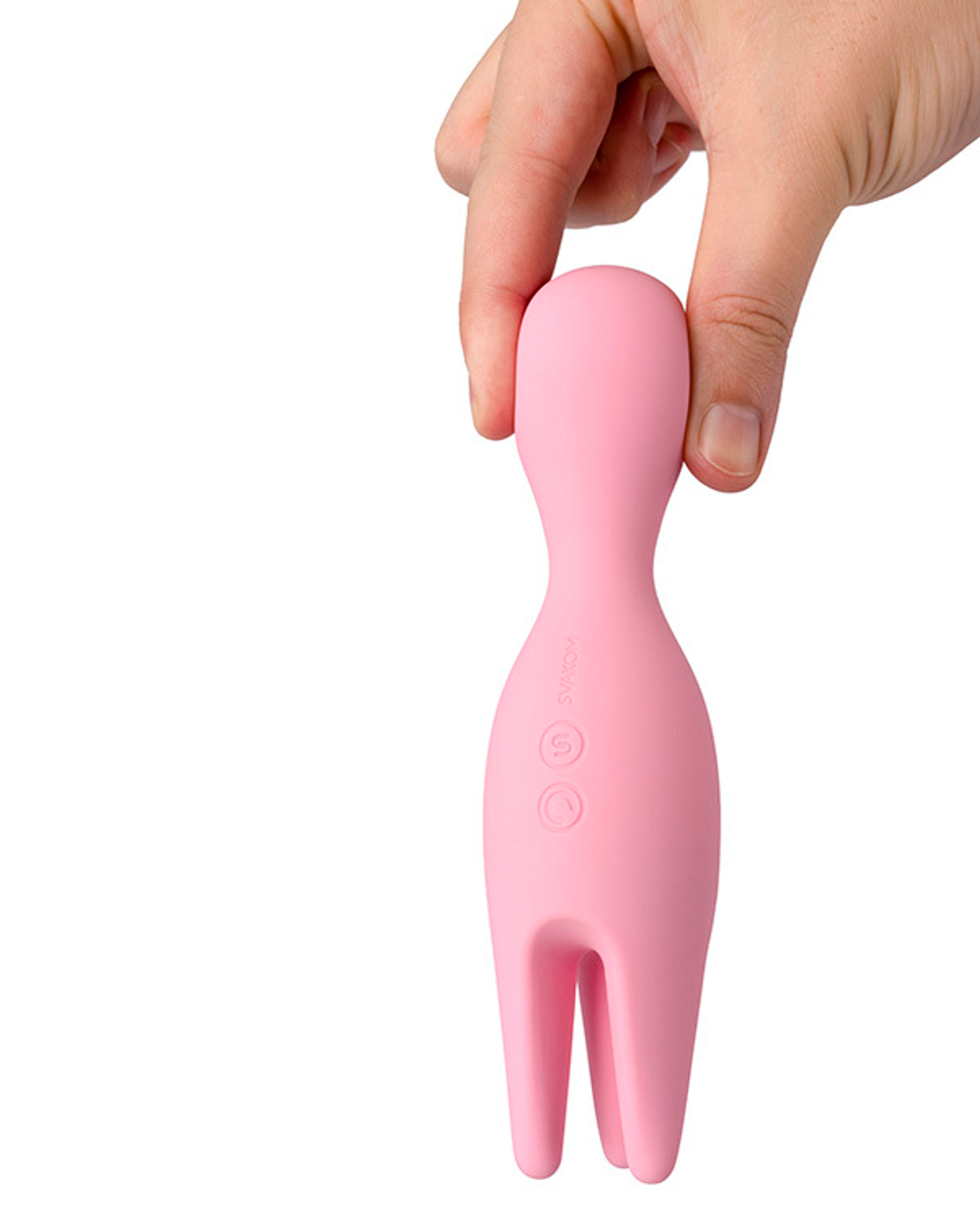 Розовый универсальный вибратор 15,6см с подвижными щупальцами Svakom Vibrator Nymph S22