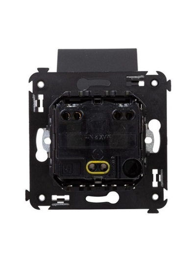 Розетка 1-м СП 2мод. Avanti "Черный матовый" 16А 2P+E защ. шторки с крышкой механизм черн. DKC 4412013