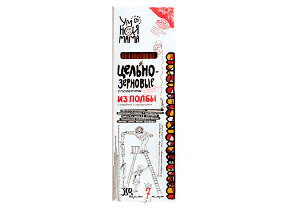 Спагетти из полбы "Умная мама", 350г