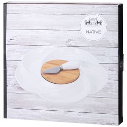 МЕНАЖНИЦА LEFARD "NATIVE" 6 СЕКЦИЙ 28*28*3 СМ, НОЖ МЕТАЛЛ. ДЛЯ СЫРА (КОР=16ШТ.)