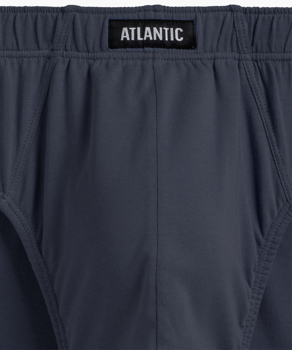 Мужские трусы слипы классика Atlantic, набор 5 шт., хлопок, серые + графитовые + черные + изумрудные + эспрессо, 5SMP-003