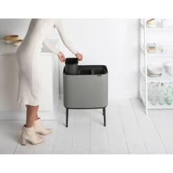 Brabantia Контейнер для мусора Bo Touch 3x11 л серый