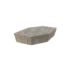 Тротуарная плитка СКОШЕННЫЙ ШЕСТИУГОЛЬНИК Б.1.ШГ.6 100х100х100х60мм Гранит+ Серый с черным