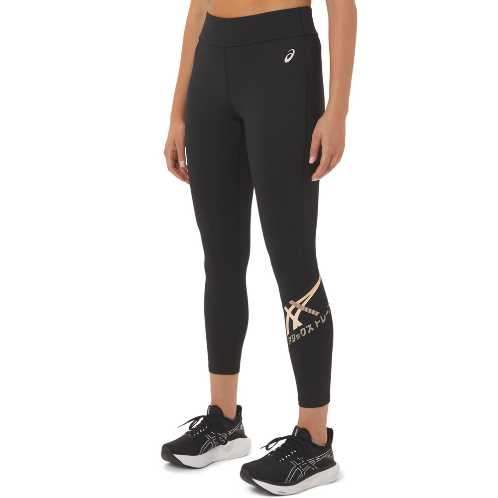 Женские теннисные брюки ASICS Tiger Tight Women - Black, Beige
