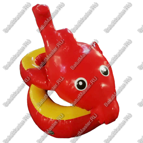 Надувной водный аттракцион "Красный дельфин" 2*1,3*0,6 м