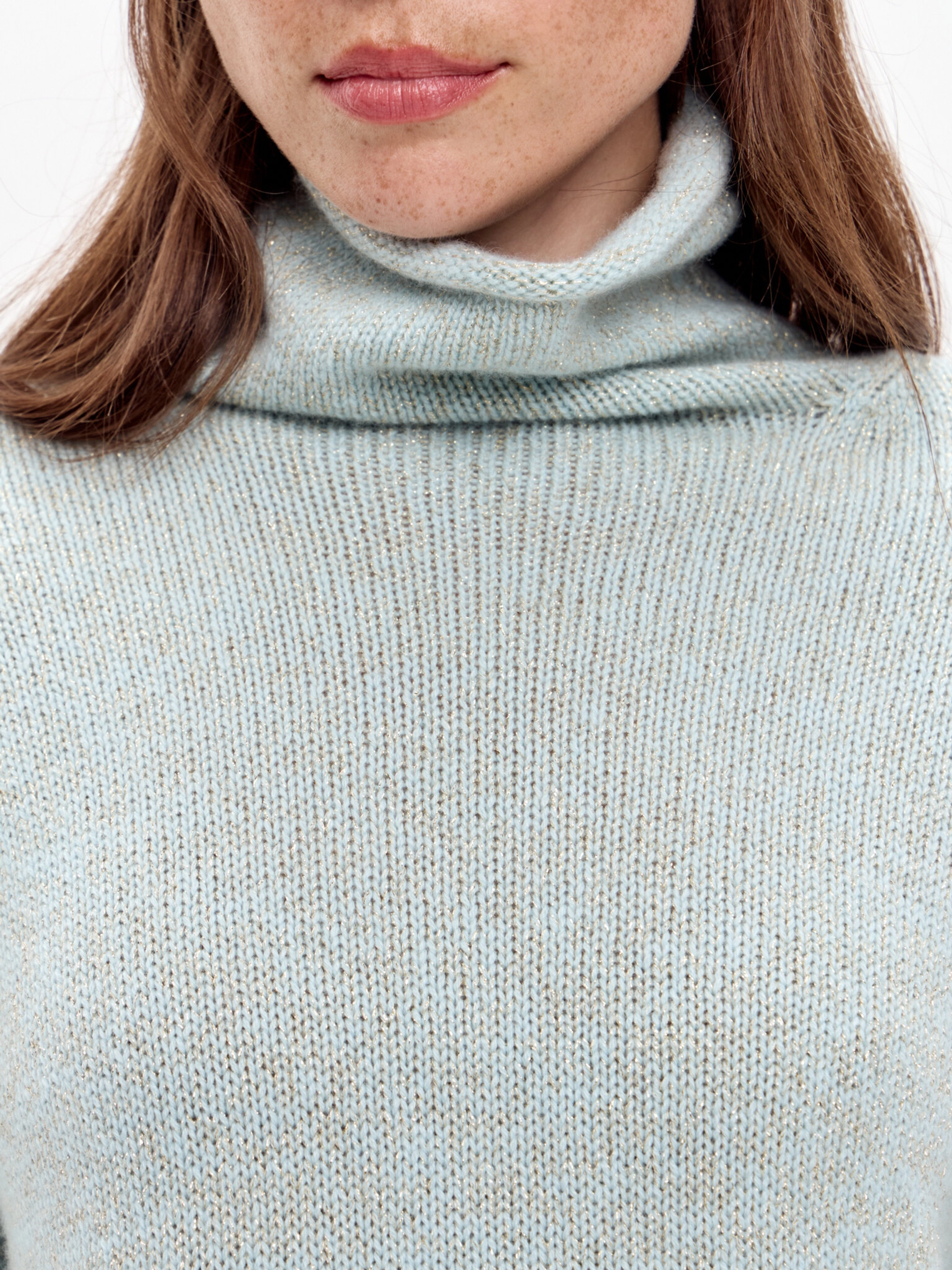 Кашемировая водолазка с люрексом