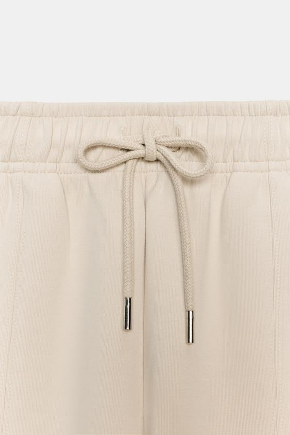 ZARA ПРЯМЫЕ БРЮКИ ИЗ ИНТЕРЛОКА, ЭКРЮ