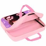 Папка на молнии с ручками BRAUBERG А4, 1 отделение, полиэстер, 80 мм, "Paw prints", 273300