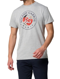 Мужская теннисная футболка Roland Garros Toulouse Court Logo - серая